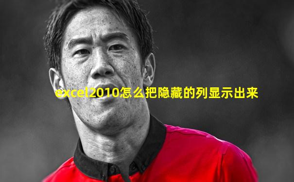 excel2010怎么把隐藏的列显示出来