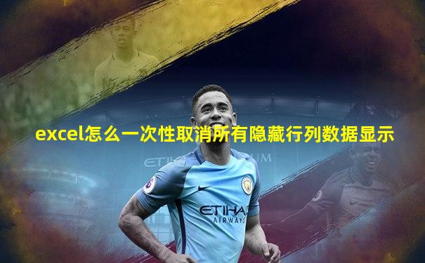 excel怎么一次性取消所有隐藏行列数据显示