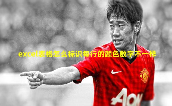 excel表格怎么标识每行的颜色数字不一样