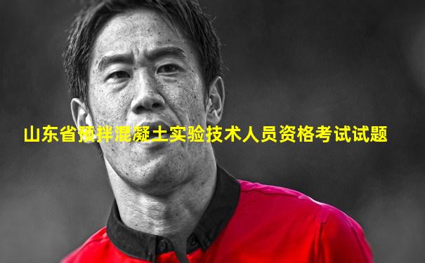 山东省预拌混凝土实验技术人员资格考试试题